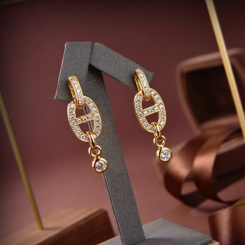 [MIRA]HM CHAINE DIAMOND EARRINGS