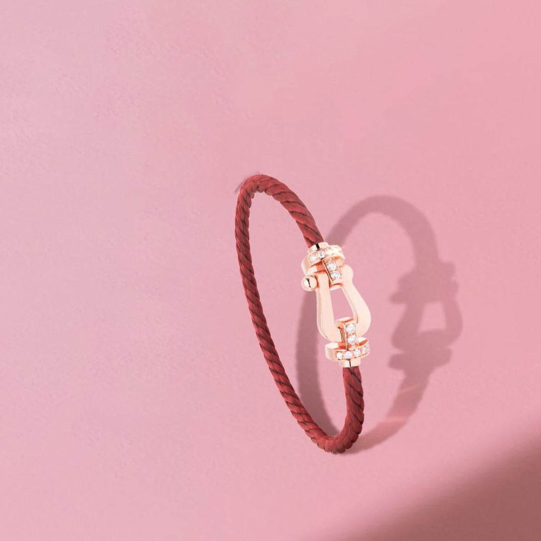 [MIRA]FORCE 10 HALF DIAMOND PINK GOLD RED CORDERI LARGE AND MEDIUM MODEL