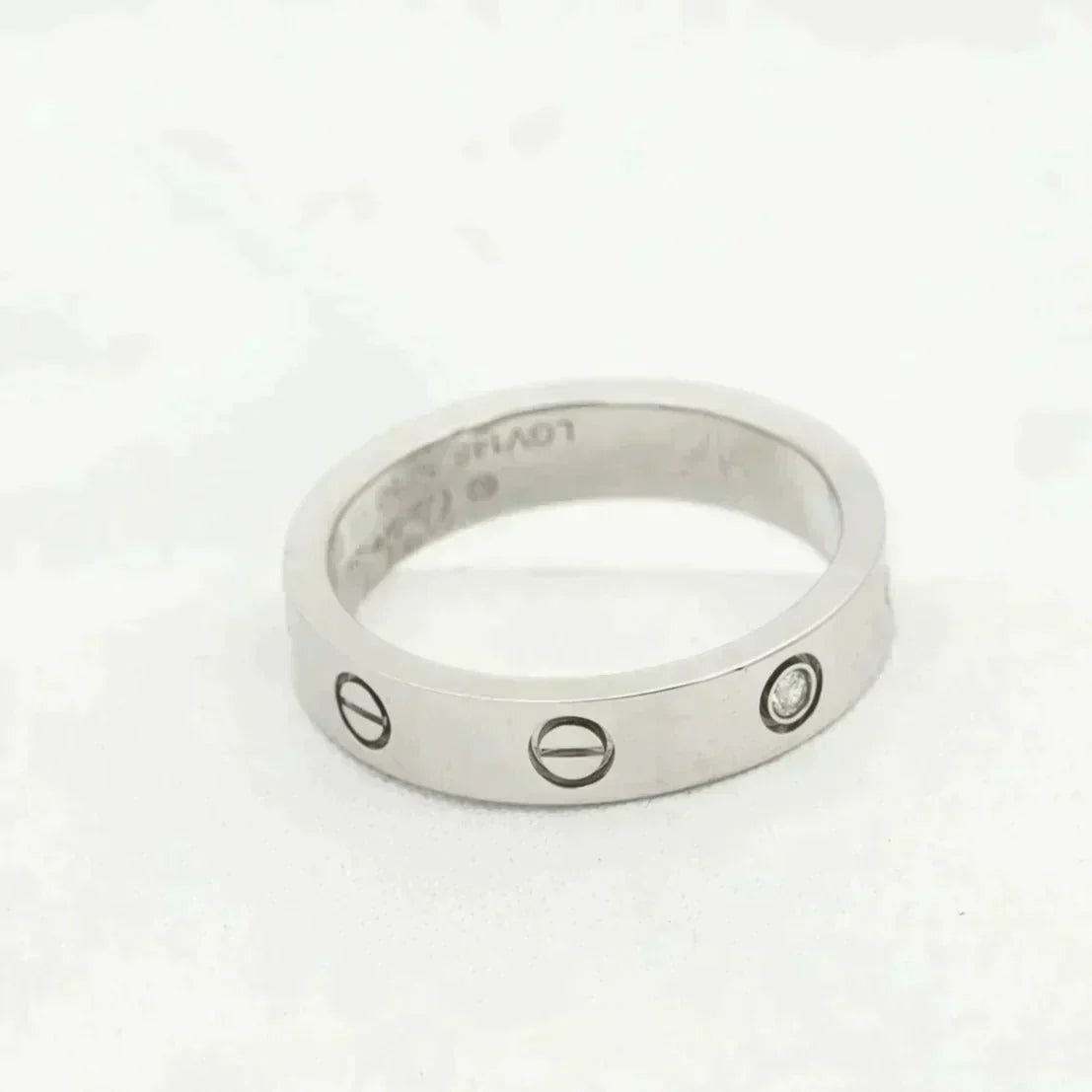 [MIRA]LOVE RING 4MM 1 DIAMOND SILVER