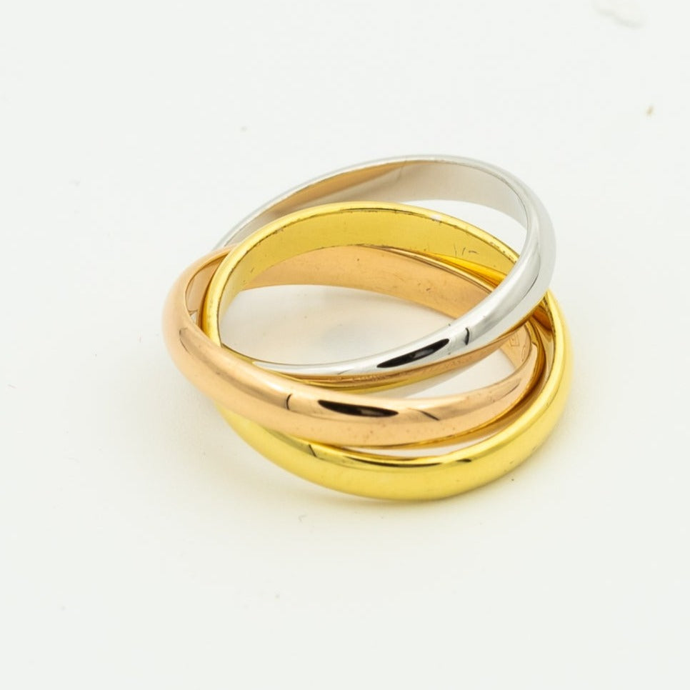 [MIRA]TRINITY RING GOLD PINK GOLD SILVER
