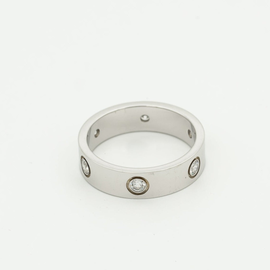 [MIRA]LOVE RING 5.5MM 6 DIAMONDS SILVER