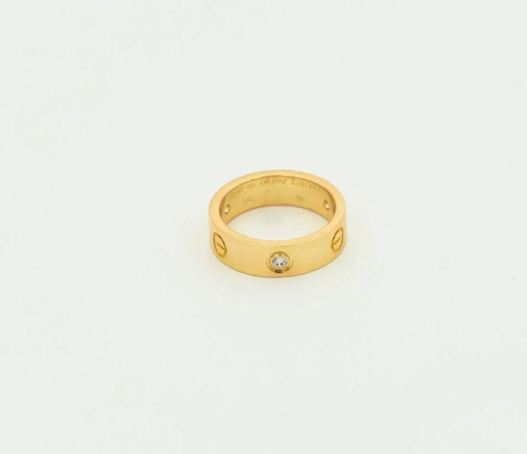 [MIRA]LOVE RING 5.5MM 3 DIAMONDS GOLD