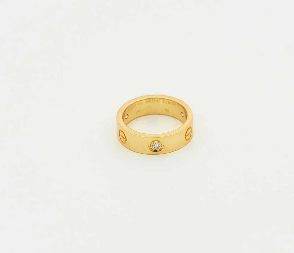 [MIRA]LOVE RING 5.5MM 3 DIAMONDS GOLD