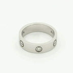 [MIRA]LOVE RING 5.5MM 3 DIAMONDS SILVER