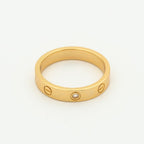 [MIRA]LOVE RING 4MM 1 DIAMOND PINK GOLD