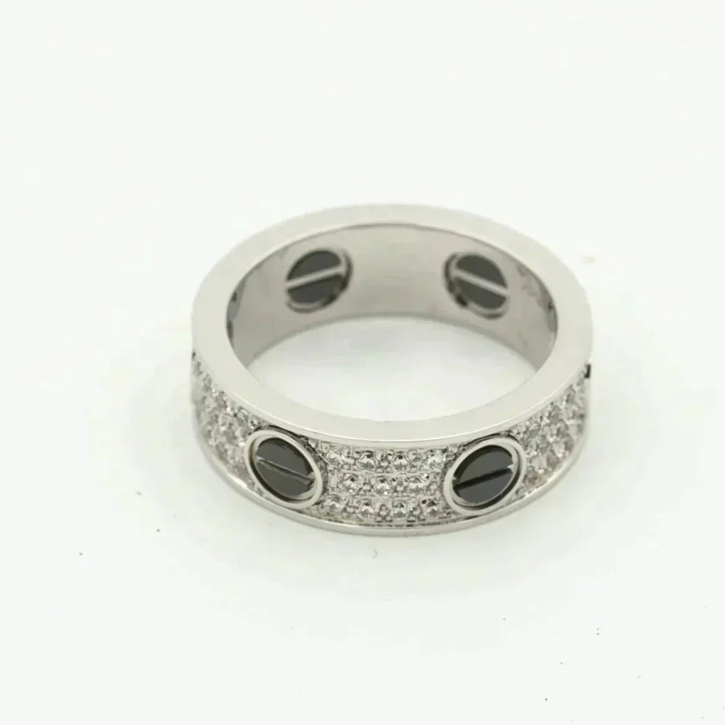 [MIRA]LOVE RING 5.5MM DIAMONDS PAVED CERAMIC
