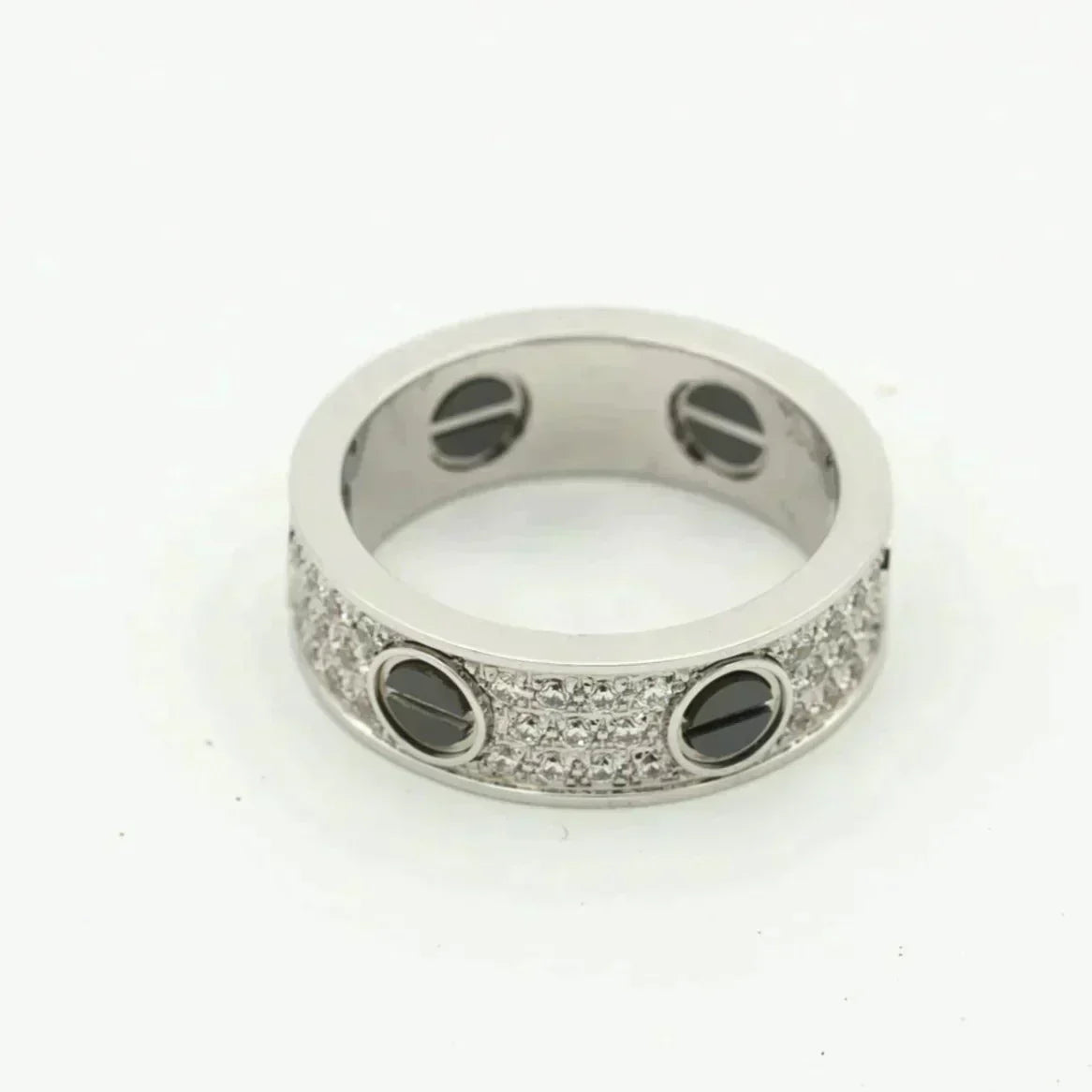[MIRA]LOVE RING 5.5MM DIAMONDS PAVED CERAMIC