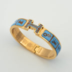 [MIRA]H PINK GOLD BRACELET BLUE CERAMIC