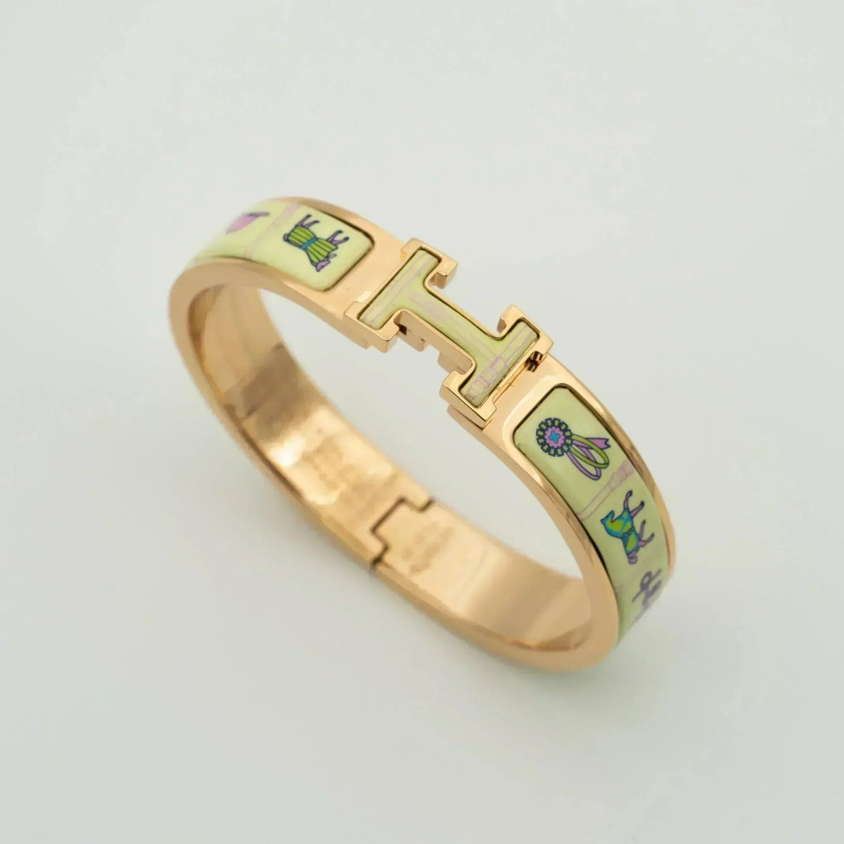 [MIRA]H PINK GOLD BRACELET CREAM CERAMIC