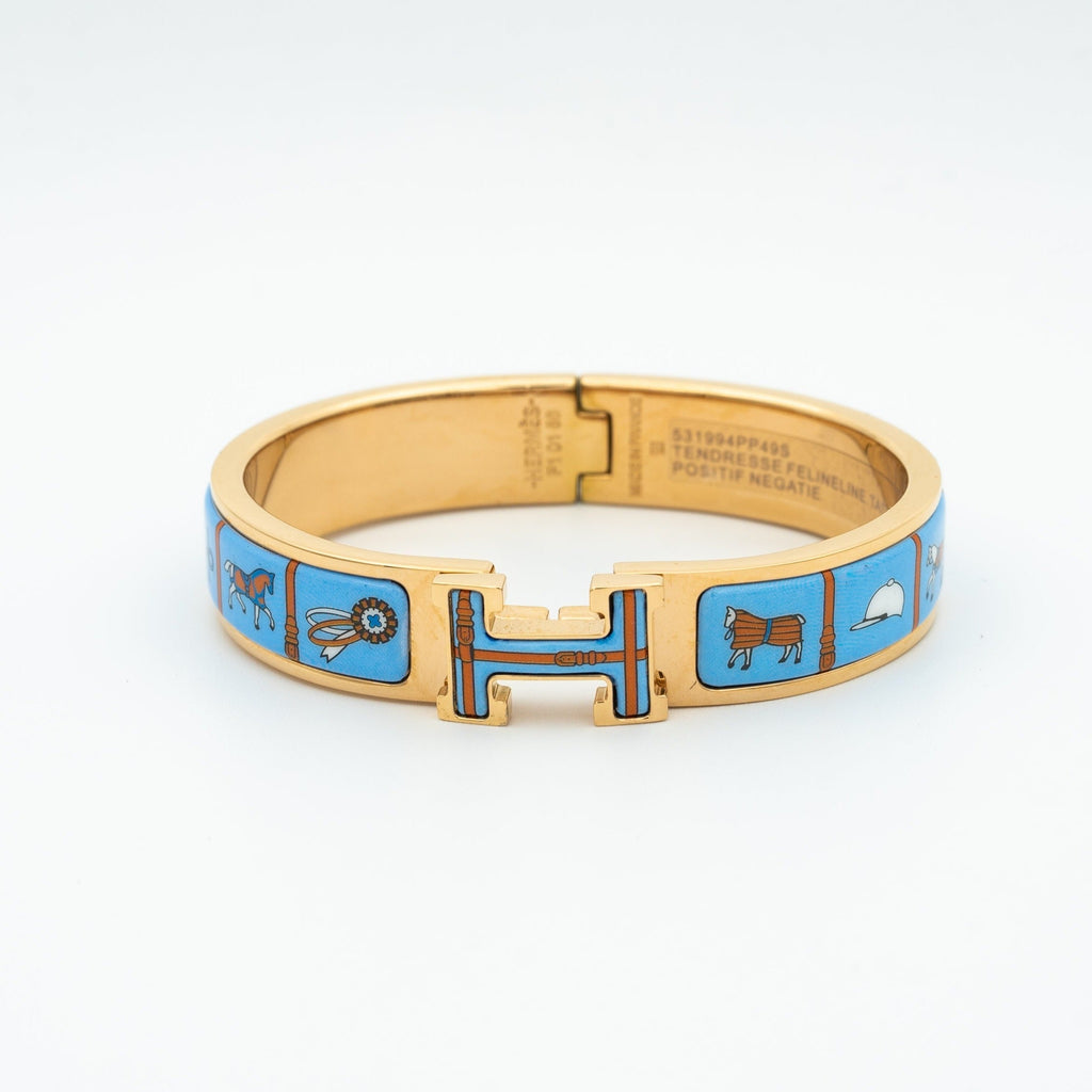 [MIRA]H PINK GOLD BRACELET BLUE CERAMIC