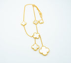 [MIRA]CLOVER MOTHER OF PEARL NECKLACE 6 MOTIF