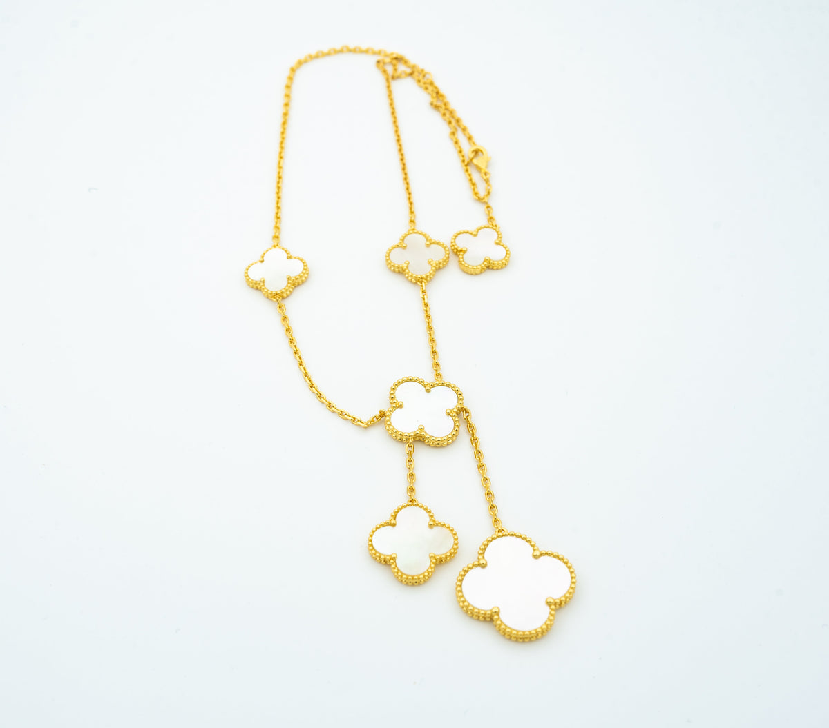 [MIRA]CLOVER MOTHER OF PEARL NECKLACE 6 MOTIF