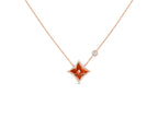 [MIRA]STAR NECKLACE PINK GOLD 1 DIAMOND