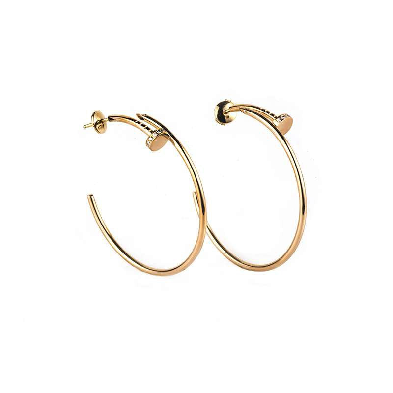 [MIRA]JUSTE EARRINGS GOLD DIAMONDS 1.8MM