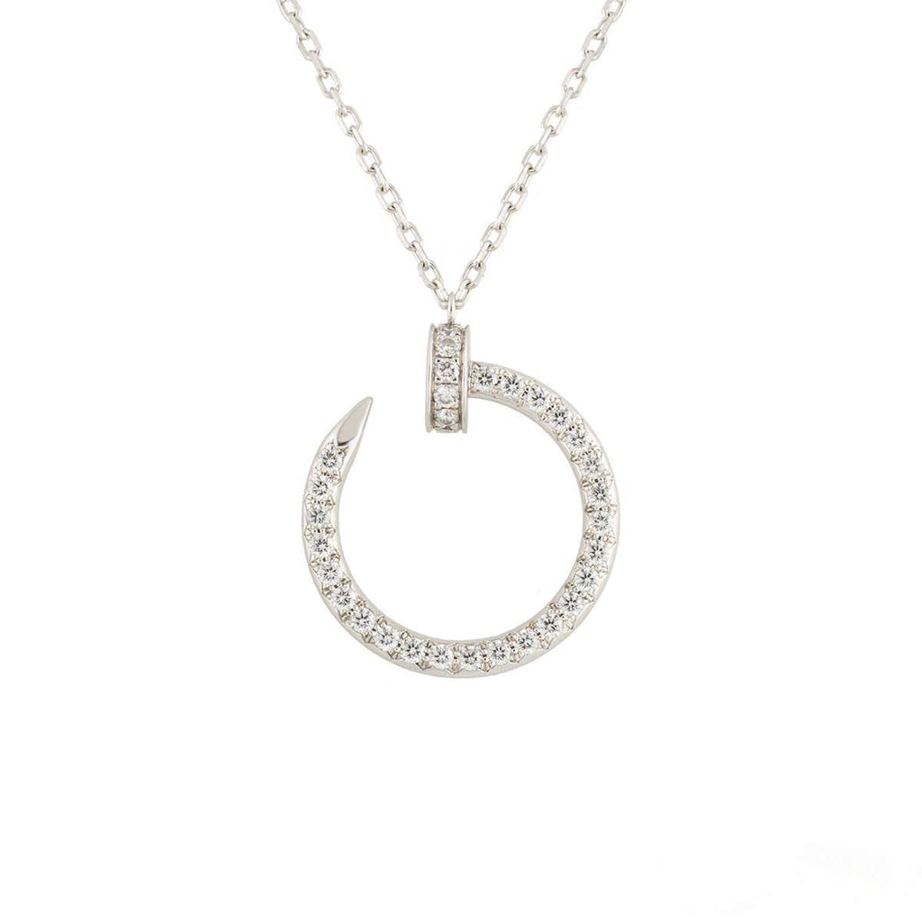 [MIRA]JUSTE NECKLACE SILVER DIAMONDS