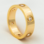 [MIRA]LOVE RING 5.5MM 6 DIAMONDS PINK GOLD