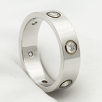 [MIRA]LOVE RING 5.5MM 6 DIAMONDS SILVER