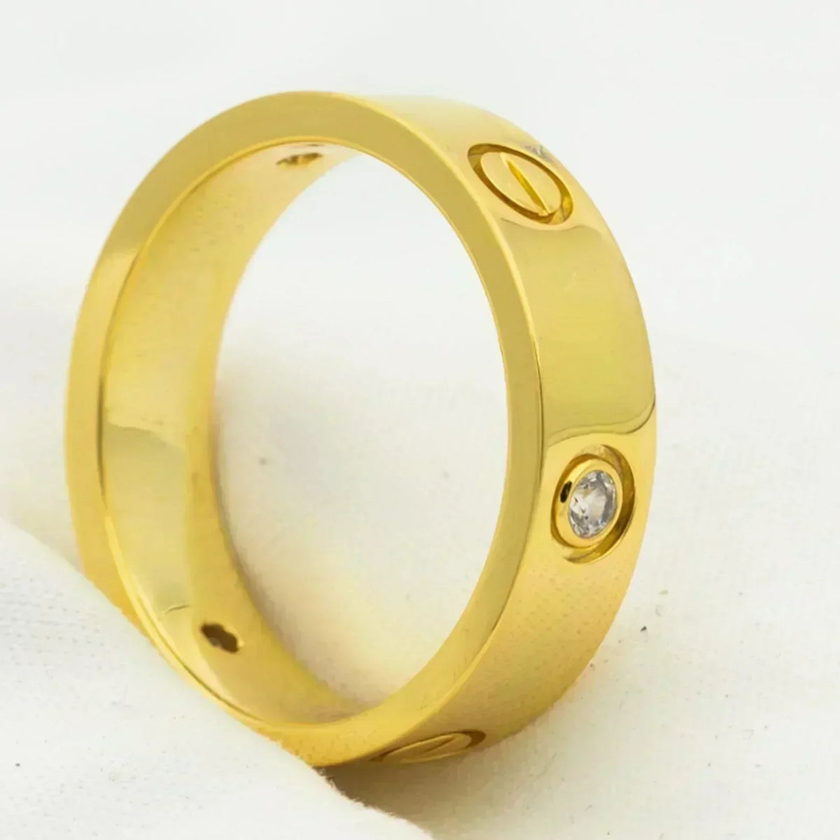 [MIRA]LOVE RING 5.5MM 3 DIAMONDS GOLD
