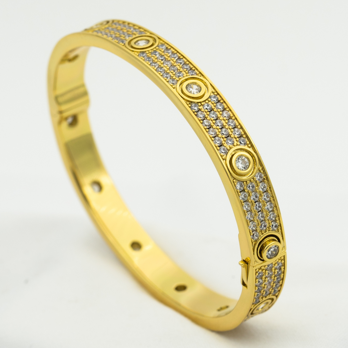 [MIRA]LOVE BRACELET 6.1MM DIAMOND-PAVED 10 BIG DIAMONDS