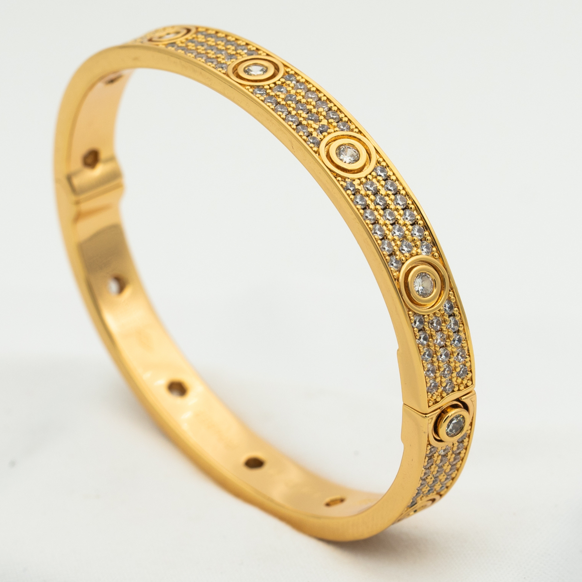 [MIRA]LOVE BRACELET 6.1MM DIAMOND-PAVED 10 BIG DIAMONDS