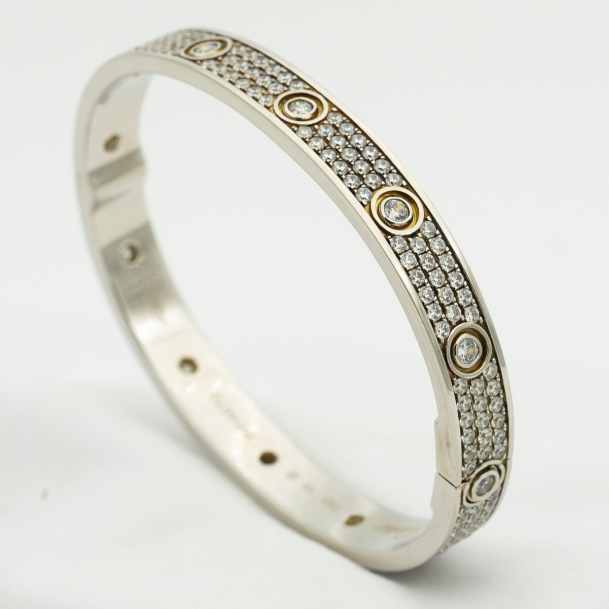 [MIRA]LOVE BRACELET 6.1MM DIAMOND-PAVED 10 BIG DIAMONDS
