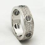 [MIRA]LOVE RING 5.5MM DIAMONDS PAVED CERAMIC