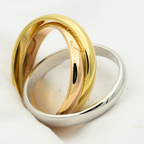 [MIRA]TRINITY RING GOLD PINK GOLD SILVER