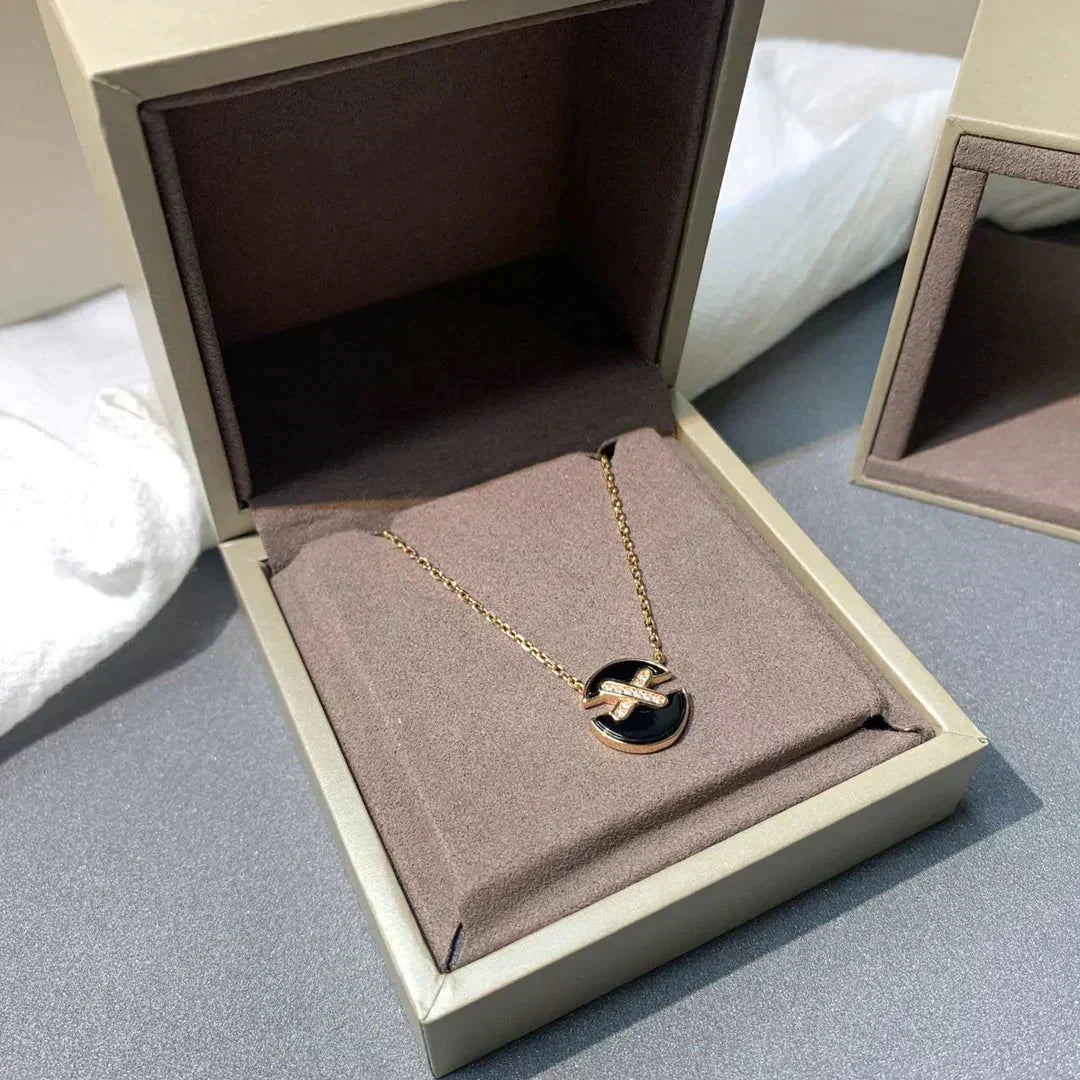 [MIRA]JEUX DE ROSE GOLD DIAMOND NECKLACE