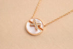 [MIRA]JEUX DE ROSE GOLD DIAMOND NECKLACE