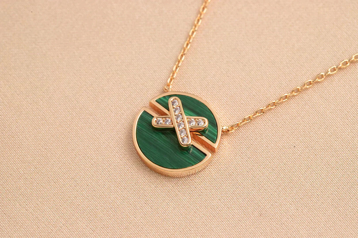 [MIRA]JEUX DE ROSE GOLD DIAMOND NECKLACE