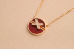 [MIRA]JEUX DE PINK GOLD DIAMOND NECKLACE