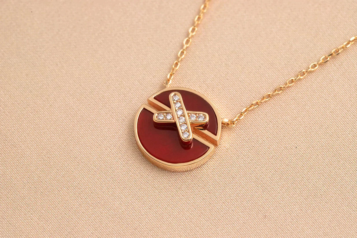 [MIRA]JEUX DE ROSE GOLD DIAMOND NECKLACE