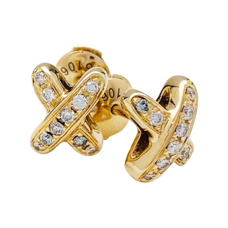 [MIRA]JEUX DE GOLD DIAMOND EARRINGS