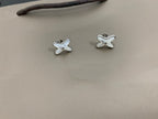 [MIRA]JEUX DE WHITE MOP SILVER DIAMOND EARRINGS