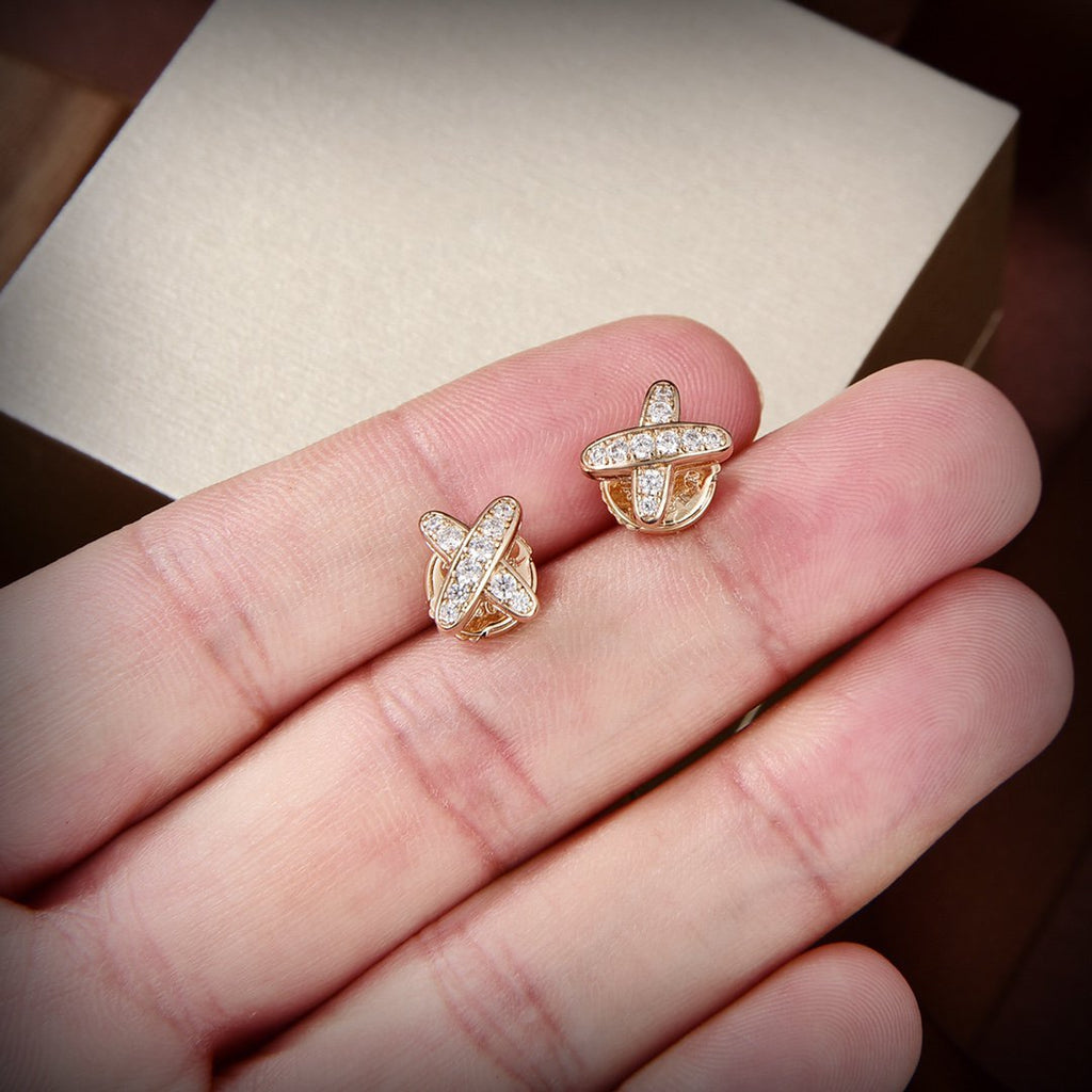 [MIRA]JEUX DE GOLD DIAMOND EARRINGS