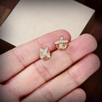 [MIRA]JEUX DE GOLD DIAMOND EARRINGS