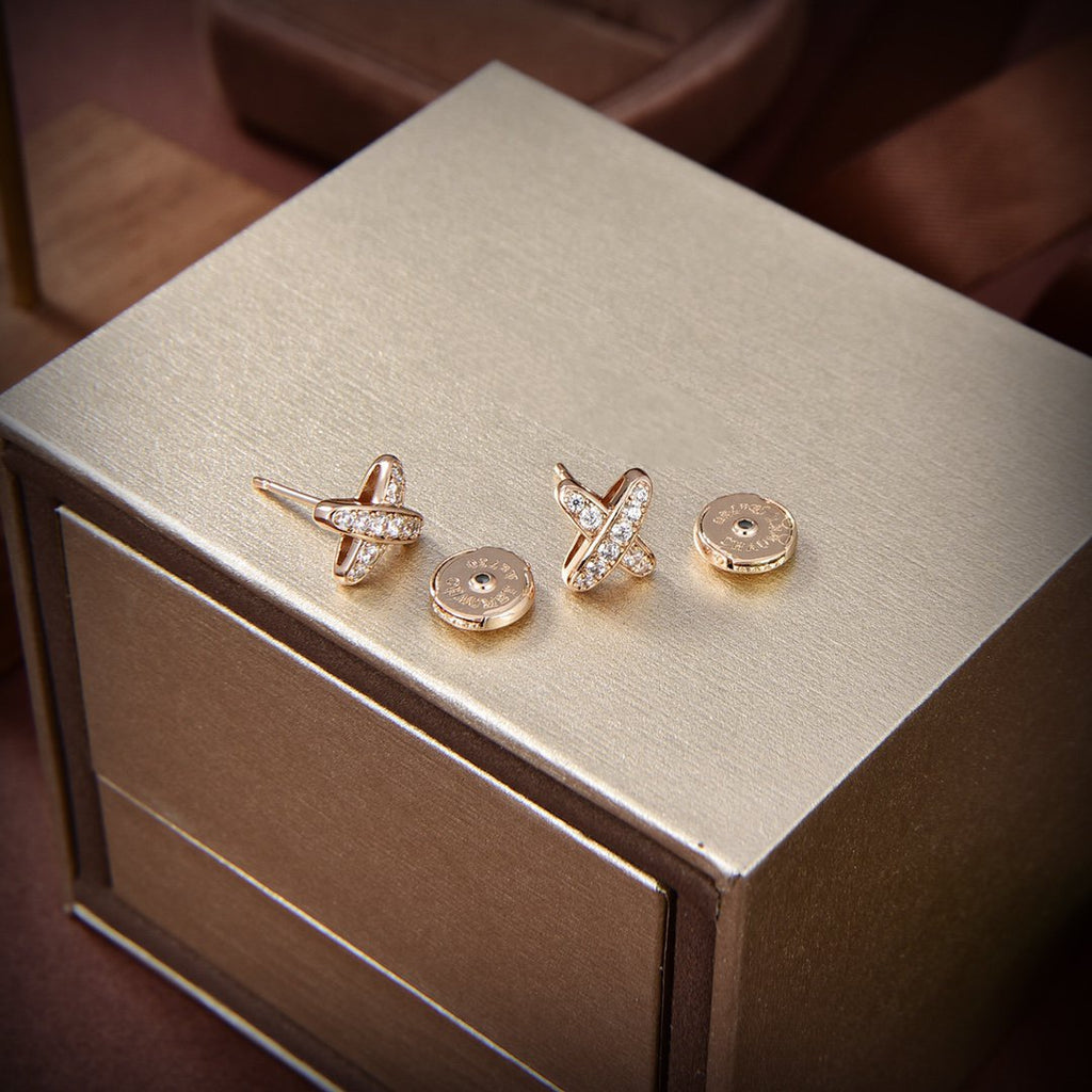 [MIRA]JEUX DE GOLD DIAMOND EARRINGS