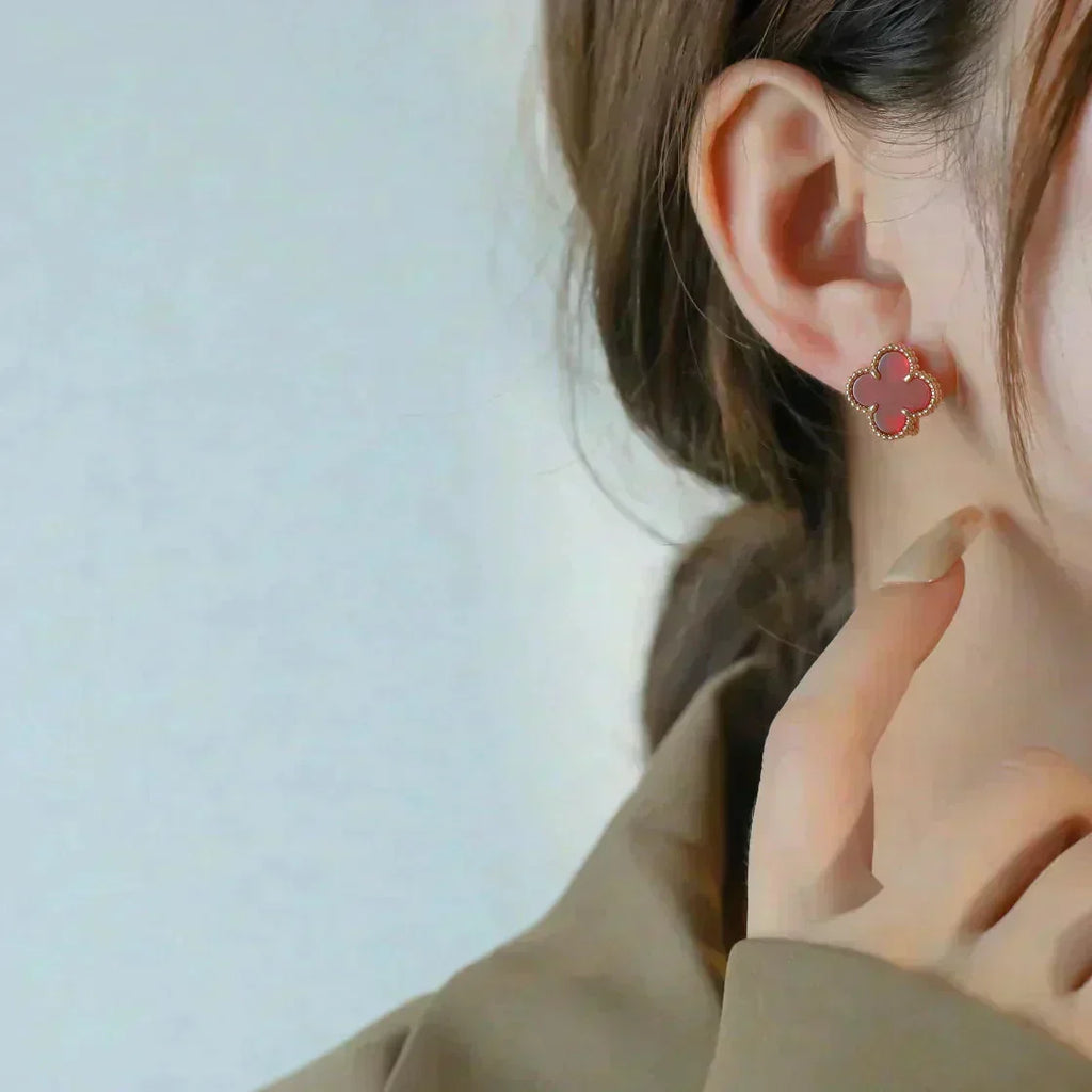 [MIRA]CLOVER MEDIUM 1 MOTIFS CARNELIAN  EARRINGS