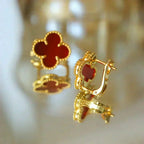 [MIRA]CLOVER MEDIUM 1 MOTIFS CARNELIAN  EARRINGS