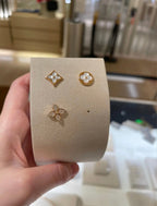 [MIRA]STAR BLOSSOM STUD EARRINGS PINK GOLD DIAMONDS
