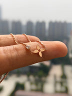 [MIRA]BLOSSOM PENDANT PINK GOLD AND DIAMOND