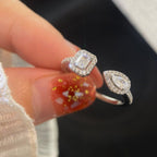 [MIRA]MY TWIN TOI & MOI SILVER DIAMOND RING