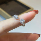 [MIRA]MY TWIN TOI & MOI SILVER DIAMOND RING