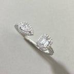 [MIRA]MY TWIN TOI & MOI SILVER DIAMOND RING