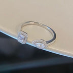 [MIRA]MY TWIN TOI & MOI SILVER DIAMOND RING