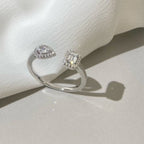 [MIRA]MY TWIN TOI & MOI SILVER DIAMOND RING