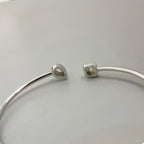 [MIRA]JONC FLEX MY TWIN TOI & MOI SILVER DIAMOND BRACELET