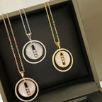 [MIRA]LUCKY MOVE MM NACRE BLANCHE DIAMOND NECKLACE