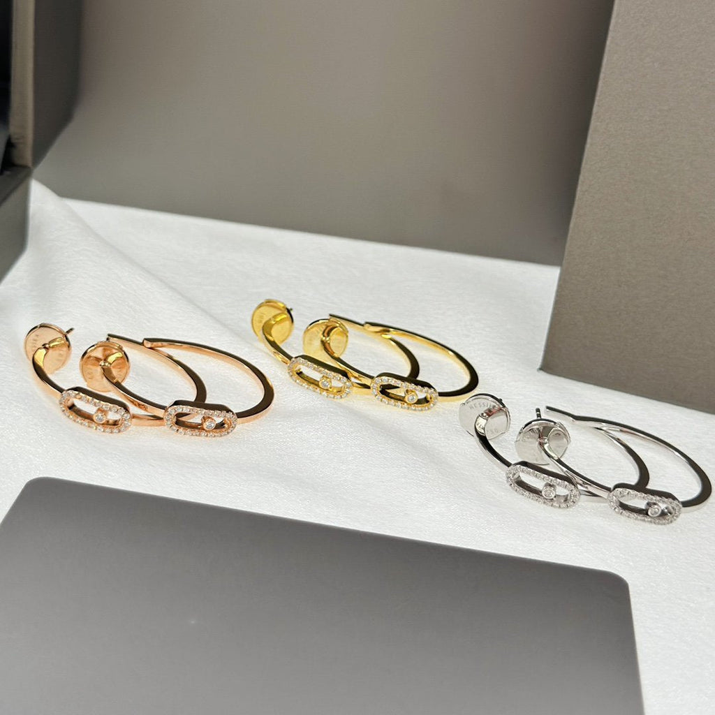 [MIRA]CREOLES MOVE UNO PM DIAMOND EARRINGS