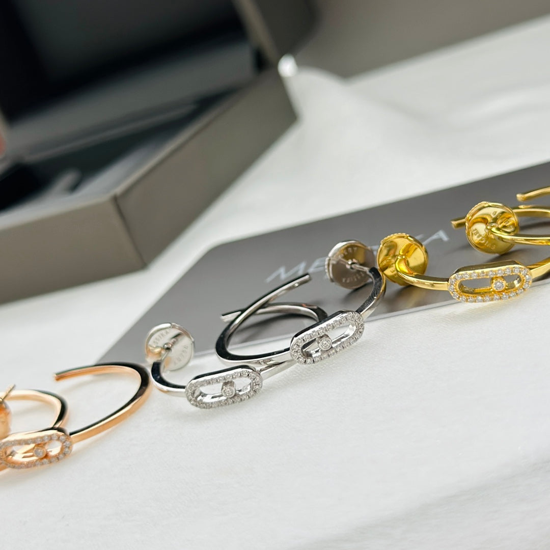 [MIRA]CREOLES MOVE UNO PM DIAMOND EARRINGS